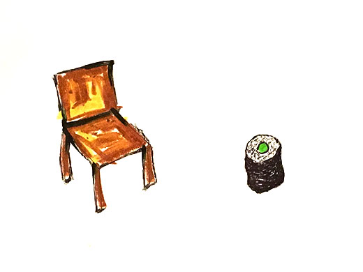 Chair and Avocado Roll